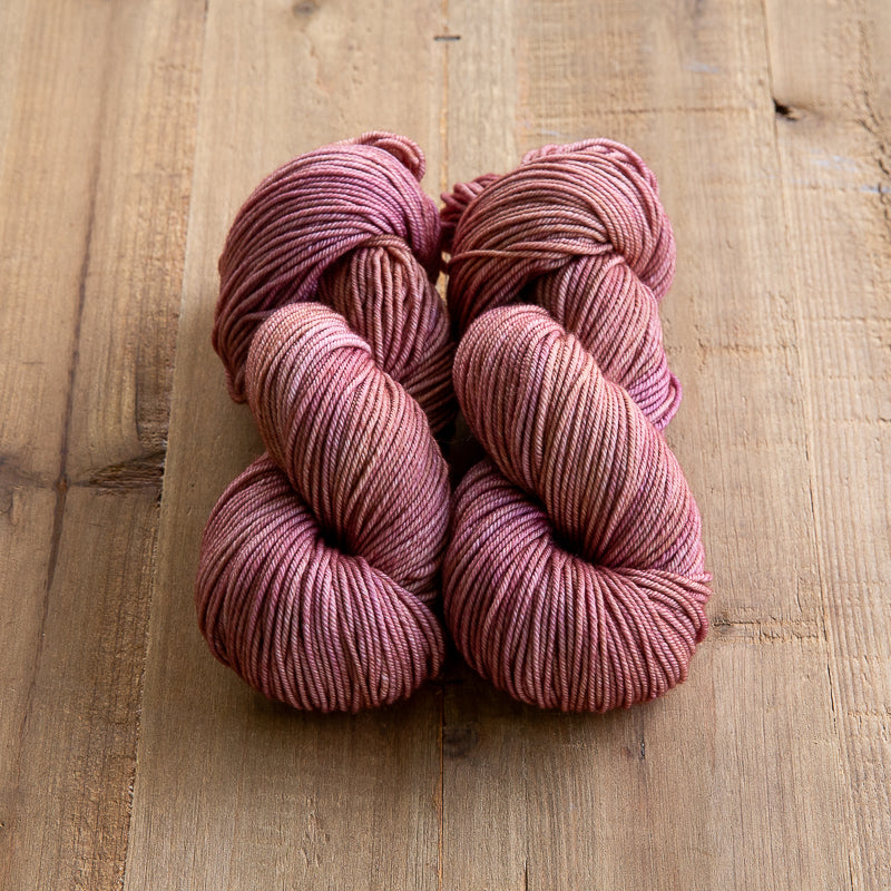 Cashmerino Worsted Rose Gold Hand Dyed Yarn Made In Canada